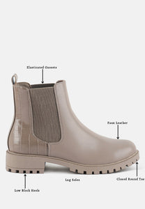 Stella Croc Back Chelsea Boots