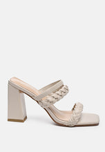 Load image into Gallery viewer, Arnie Braided Straps Block Heeled Sandals