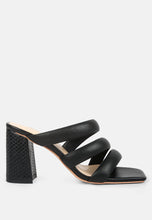 Load image into Gallery viewer, Kywe Textured Heel Chunky Strap Sandals