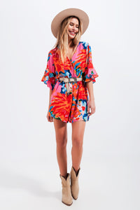 Wrap Playsuit in Floral