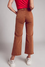 Load image into Gallery viewer, Wide Leg Jeans in Camel Brown