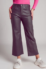 Load image into Gallery viewer, Faux Leather Wide Leg Trouser in Grey