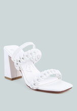 Load image into Gallery viewer, Arnie Braided Straps Block Heeled Sandals