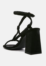 Load image into Gallery viewer, Smoosh Braided Block Heel Sandals