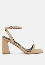 Load image into Gallery viewer, Mooncut Ankle Strap Block Heel Sandals