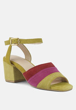 Load image into Gallery viewer, Mon-Beau Fine Suede Block Heeled Sandal