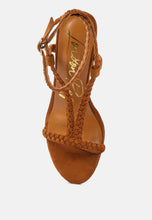 Load image into Gallery viewer, Smoosh Braided Block Heel Sandals