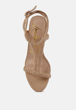 Load image into Gallery viewer, Smoosh Braided Block Heel Sandals