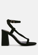 Load image into Gallery viewer, Smoosh Braided Block Heel Sandals