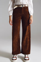 Load image into Gallery viewer, Cropped Cord Pants in Brown