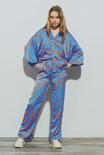 Load image into Gallery viewer, Satin Pants With Elastic Waist in Blue