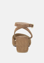 Load image into Gallery viewer, Mon-Beau Fine Suede Block Heeled Sandal