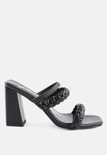 Load image into Gallery viewer, Arnie Braided Straps Block Heeled Sandals