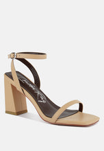 Load image into Gallery viewer, Mooncut Ankle Strap Block Heel Sandals