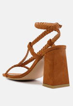 Load image into Gallery viewer, Smoosh Braided Block Heel Sandals