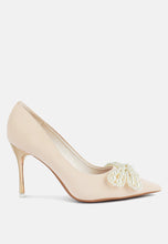 Load image into Gallery viewer, Encon Pearl Embellished Micro Suede Pumps