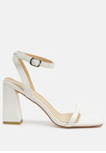 Load image into Gallery viewer, Mooncut Ankle Strap Block Heel Sandals