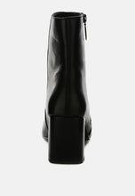 Load image into Gallery viewer, Helen Block Heel Leather Boots