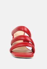 Load image into Gallery viewer, Kywe Textured Heel Chunky Strap Sandals