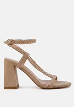 Load image into Gallery viewer, Smoosh Braided Block Heel Sandals