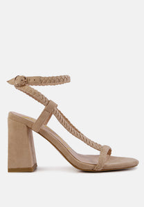 Smoosh Braided Block Heel Sandals