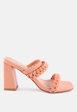 Load image into Gallery viewer, Arnie Braided Straps Block Heeled Sandals