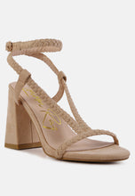 Load image into Gallery viewer, Smoosh Braided Block Heel Sandals