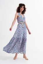 Load image into Gallery viewer, Floral Sleeveless Maxi Dress in Green