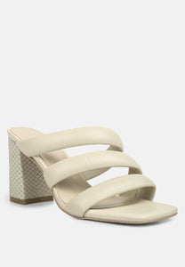 Kywe Textured Heel Chunky Strap Sandals