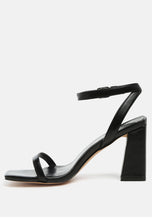 Load image into Gallery viewer, Mooncut Ankle Strap Block Heel Sandals