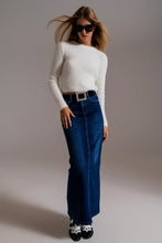 Load image into Gallery viewer, Ribbed Cropped Sweater in Ecru