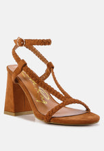 Load image into Gallery viewer, Smoosh Braided Block Heel Sandals