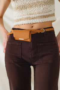 High Waisted Flare Jeans in Dark Brown