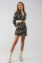 Load image into Gallery viewer, Button Front Mini Shirt Dress in Black