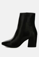 Load image into Gallery viewer, Helen Block Heel Leather Boots