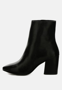 Helen Block Heel Leather Boots