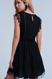 Black Lace Midi dress