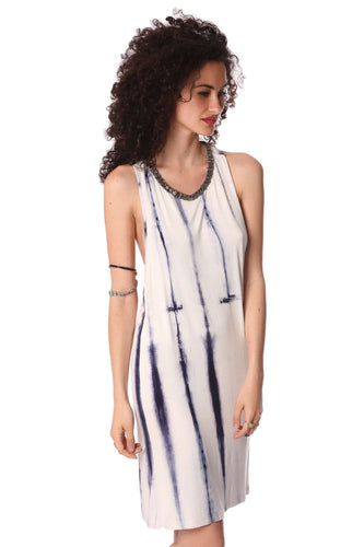 Blue Tie Dye Slip Dress