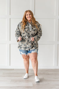 Sweet Camo Twill Jacket- Plus