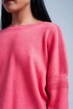 Load image into Gallery viewer, Coral Glitter Fine Knitted Sweater