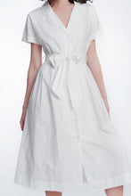 Load image into Gallery viewer, White Poplin Shirt Dress