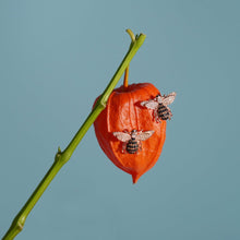 Load image into Gallery viewer, Honey Bee Stud Earrings Rosegold