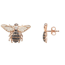 Load image into Gallery viewer, Honey Bee Stud Earrings Rosegold