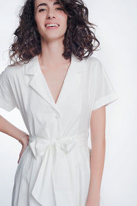 White Poplin Shirt Dress