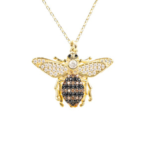 Honey Bee Gold Pendant Necklace