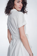 Load image into Gallery viewer, White Poplin Shirt Dress