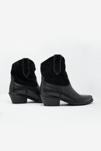 Load image into Gallery viewer, Black Western Sock Boots With Suede Detail