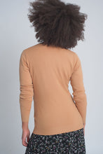 Load image into Gallery viewer, Button Front Cropped Knit Cardigan in Camel