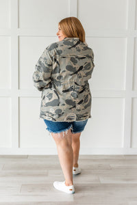 Sweet Camo Twill Jacket- Plus