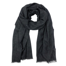 Load image into Gallery viewer, Charcoal Handloom  Cashmere Scarf